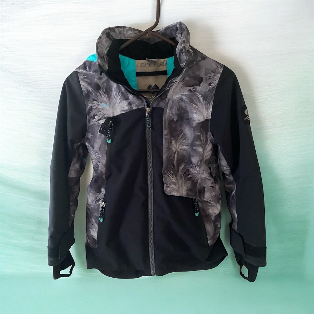 Obermeyer Axel Ski Jacket Unisex Size S Teen Black Outdoor Snowboarding Hooded